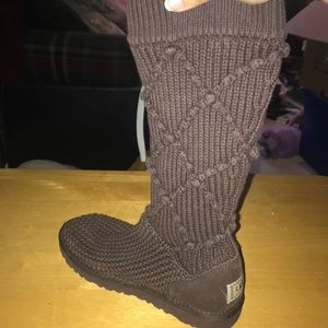 Brown knit UGGs